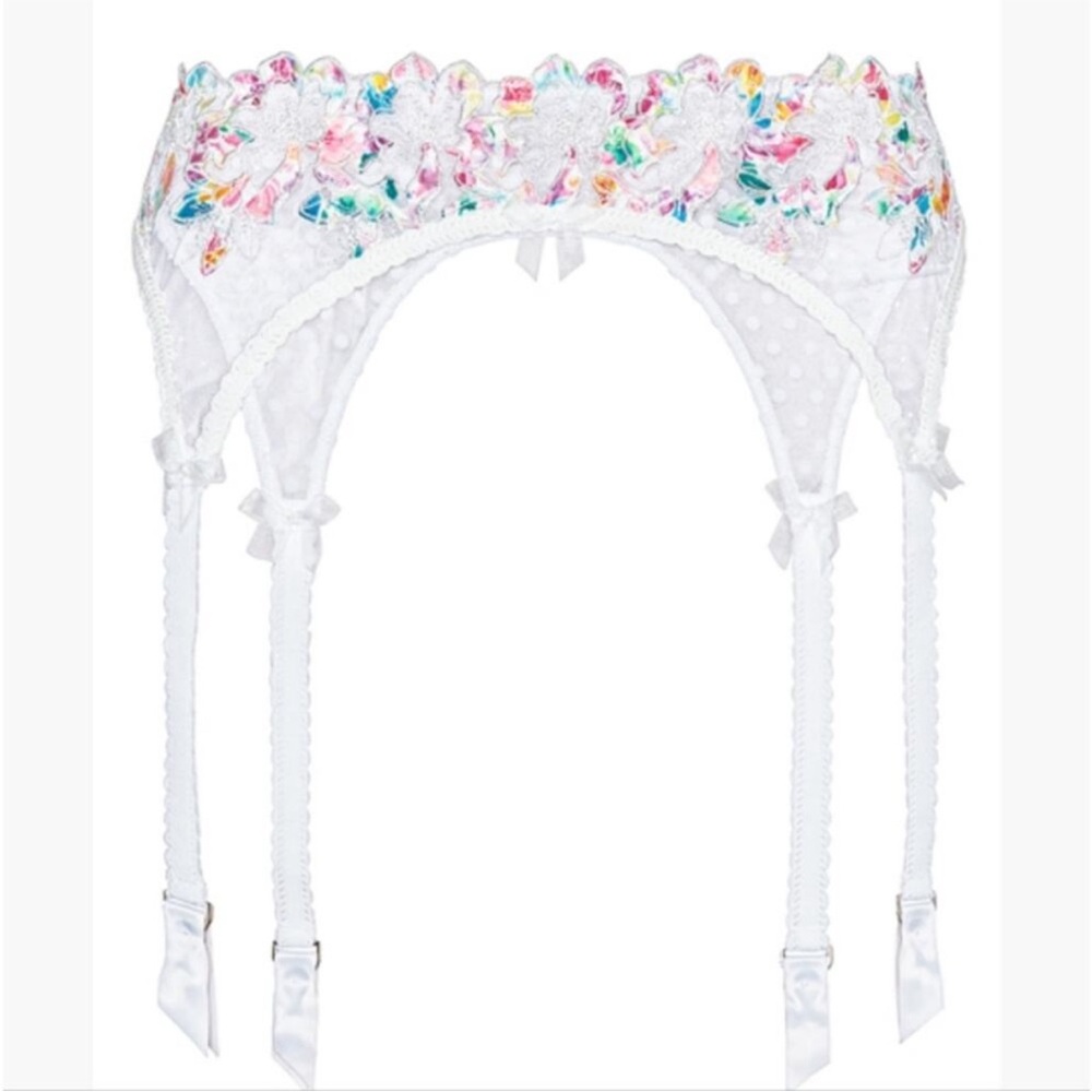 For Love and Lemons Floral Outline Garter XS